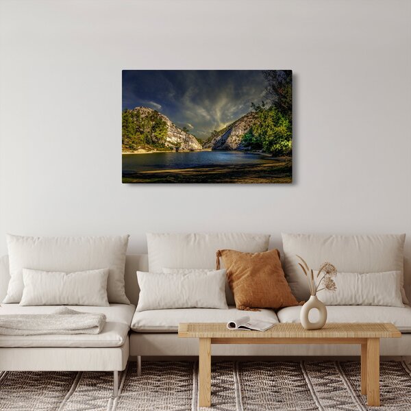 Slika krajolika s jezerom (90x60 cm)