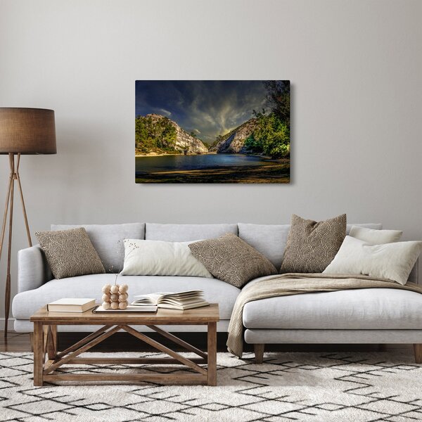 Slika krajolika s jezerom (90x60 cm)