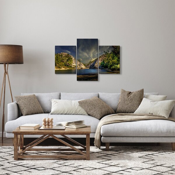 Slika krajolika s jezerom (90x60 cm)