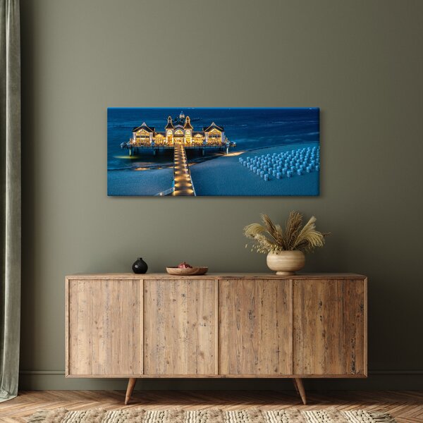 Slika - hotel na plaži (120x50 cm)