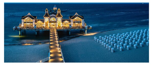 Slika - hotel na plaži (120x50 cm)