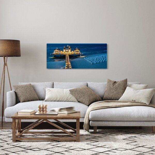 Slika - hotel na plaži (120x50 cm)