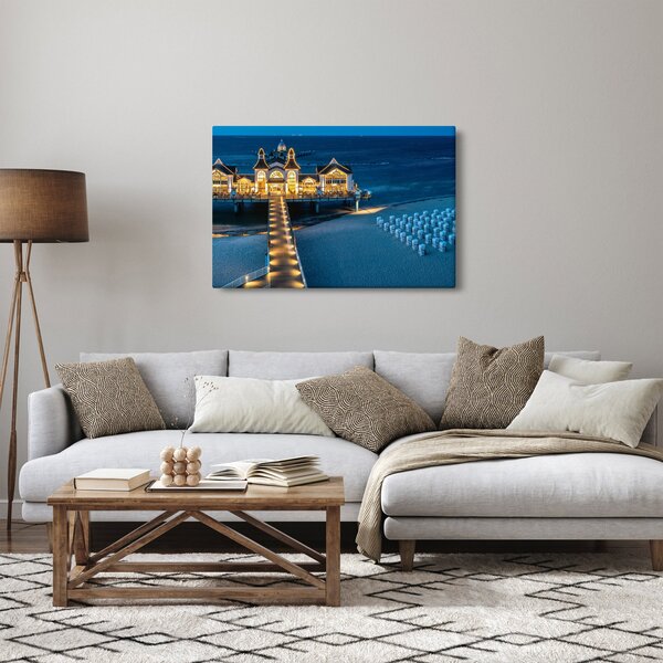 Slika - hotel na plaži (90x60 cm)