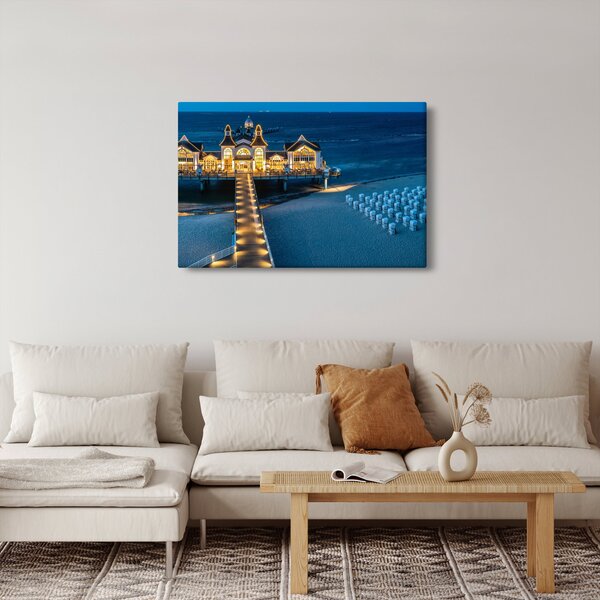 Slika - hotel na plaži (90x60 cm)