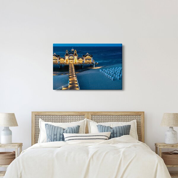 Slika - hotel na plaži (90x60 cm)
