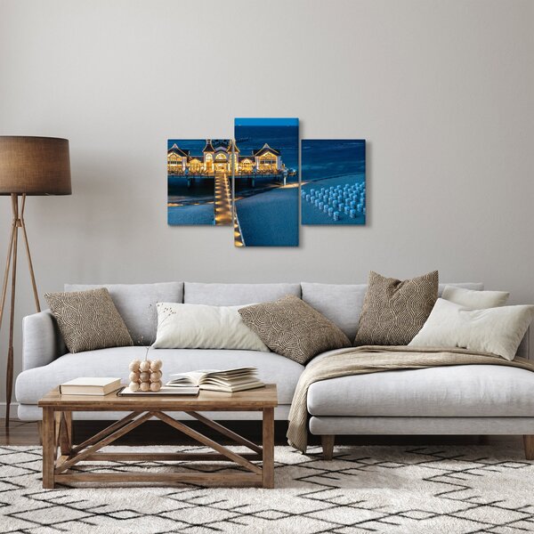 Slika - hotel na plaži (90x60 cm)