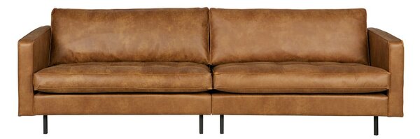 Smeđa sofa od reciklirane kože BePureHome Rodeo, 277 cm