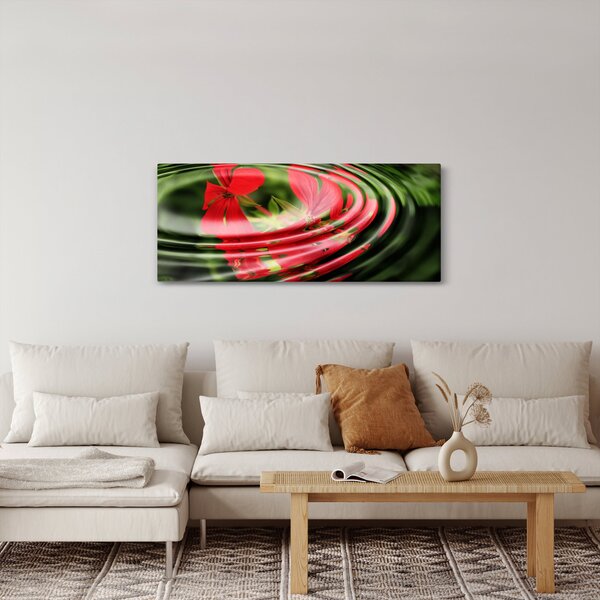 Apstraktna slika - cvijeće u valovima (120x50 cm)