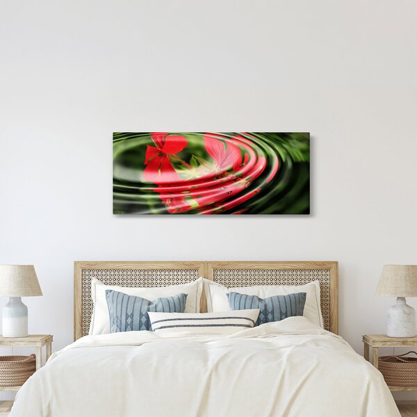 Apstraktna slika - cvijeće u valovima (120x50 cm)