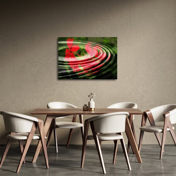 Apstraktna slika - cvijeće u valovima (70x50 cm)