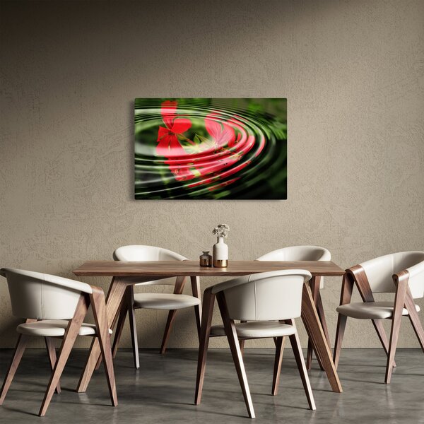 Apstraktna slika - cvijeće u valovima (90x60 cm)