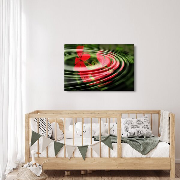 Apstraktna slika - cvijeće u valovima (90x60 cm)