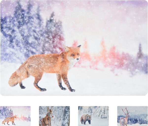 Božićna otirač WILD IN WHITE 38x58 cm - više varijanti Varijanta: Lisica