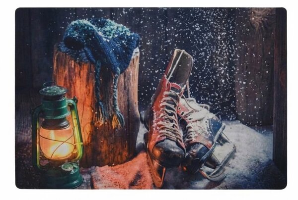 Božićna otirač RUSTIC WELCOME 38x58 cm - više varijanti Varijanta: Klizaljke