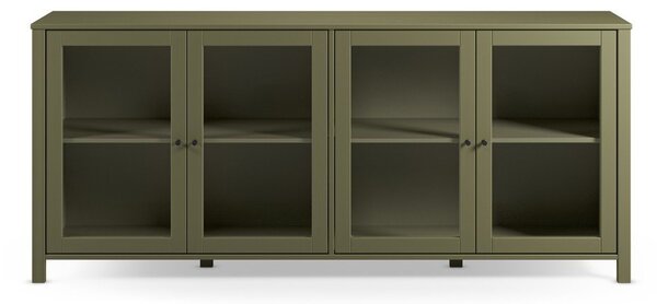 Zelena vitrina od masivnog bora 186x80x40 cm Alessandra – Marckeric