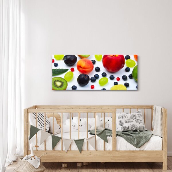 Slika voća s kapima vode (120x50 cm)