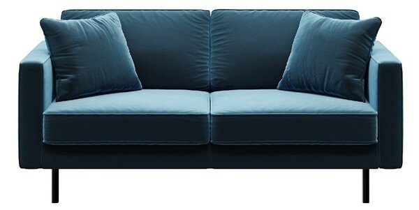 Plava baršunasta sofa MESONICA Kobo, 167 cm