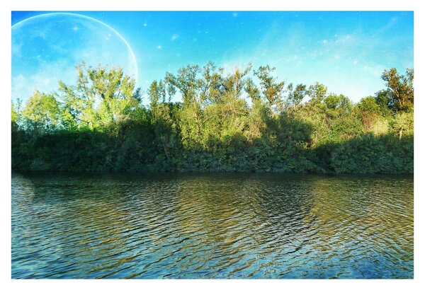 Slika - jezero (90x60 cm)