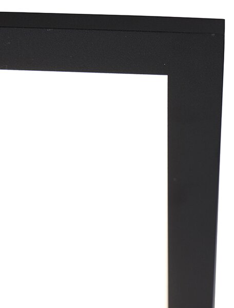 Stropna svjetiljka crna 40 cm uključujući LED s daljinskim upravljačem - Liv