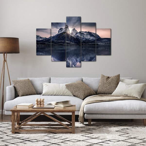 Slika jezera s planinom (150x105 cm)