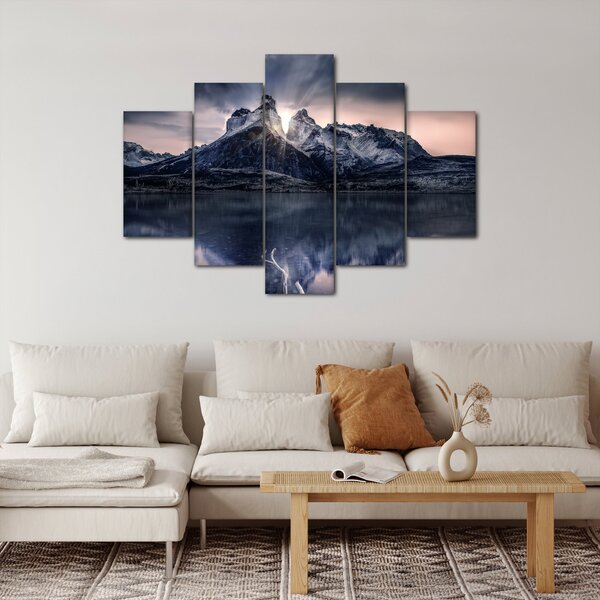 Slika jezera s planinom (150x105 cm)