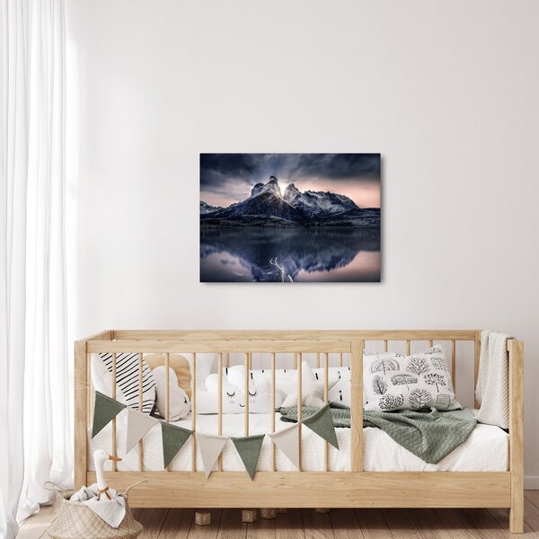 Slika jezera s planinom (70x50 cm)