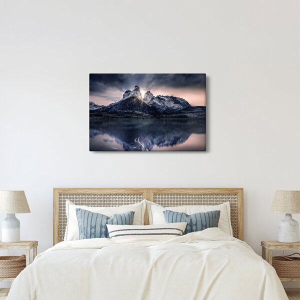 Slika jezera s planinom (90x60 cm)