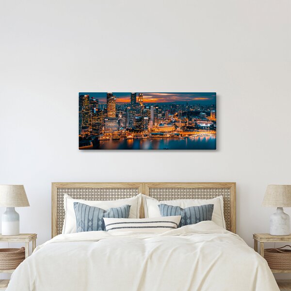 Slika noćnog grada (120x50 cm)