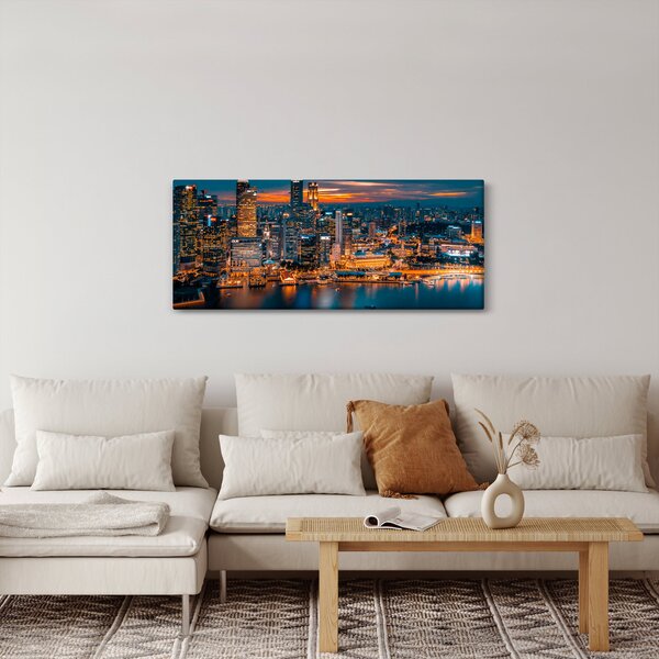 Slika noćnog grada (120x50 cm)