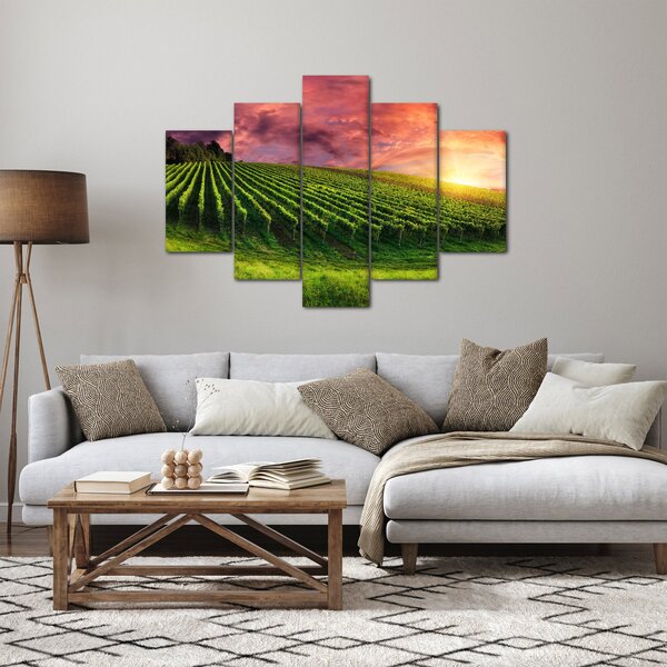 Slika vinograda s obojenim nebom (150x105 cm)