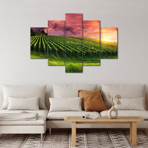 Slika vinograda s obojenim nebom (150x105 cm)