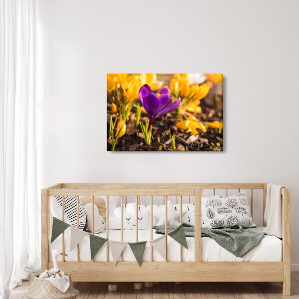 Slika ljubičastog cvijeta (90x60 cm)