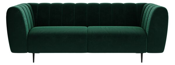 Tamno zelena baršunasta sofa Ghado Shel, 210 cm