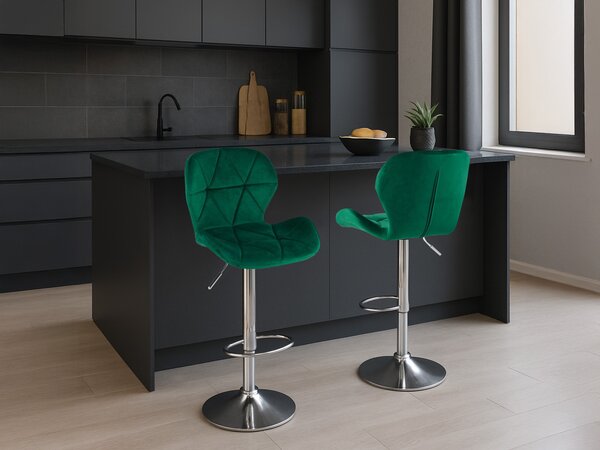 Barska stolica WEST VELVET, zelena