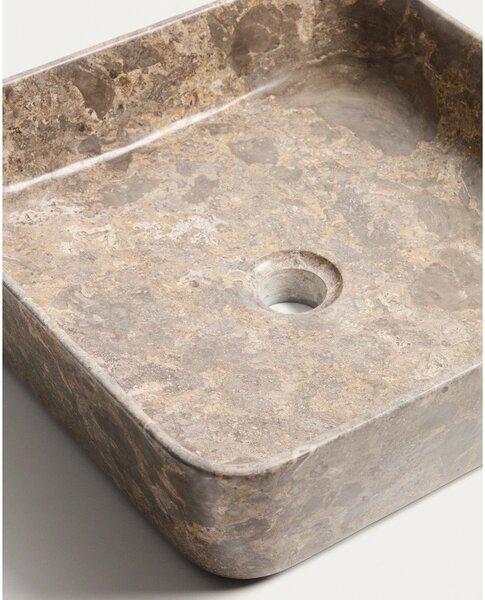 Sivi kameni umivaonik 40x40 cm Darnen – Kave Home