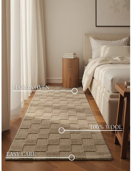 Smeđa ručno rađena vunena staza 80x200 cm Scala – Villeroy&Boch