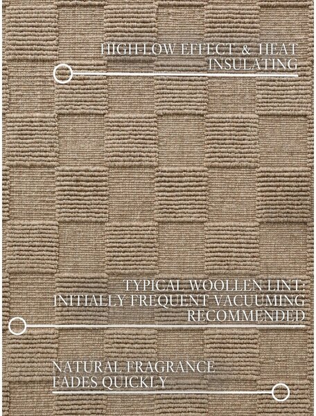 Smeđa ručno rađena vunena staza 80x200 cm Scala – Villeroy&Boch