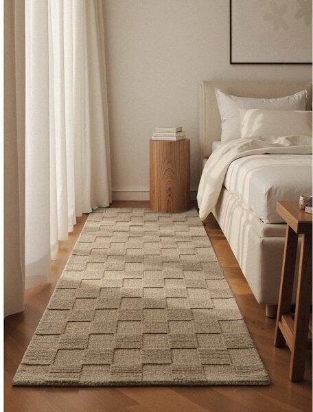 Smeđa ručno rađena vunena staza 80x200 cm Scala – Villeroy&Boch