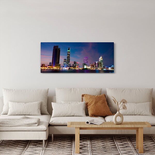 Slika noćnog grada (120x50 cm)