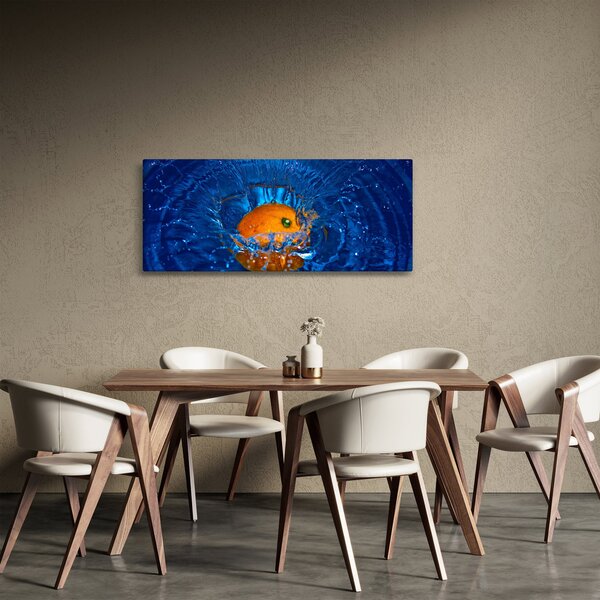 Slika - narančasta u vodi (120x50 cm)