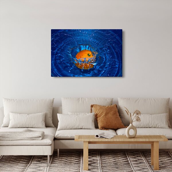 Slika - narančasta u vodi (90x60 cm)