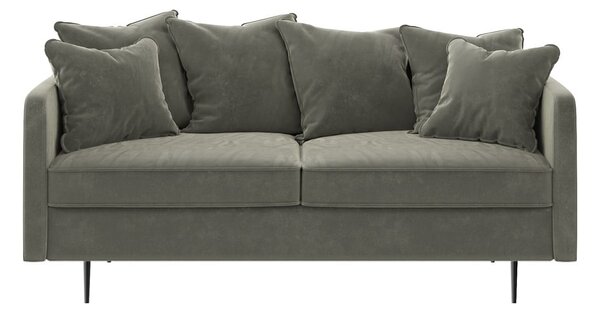 Siva baršunasta sofa Ghado Esme, 176 cm