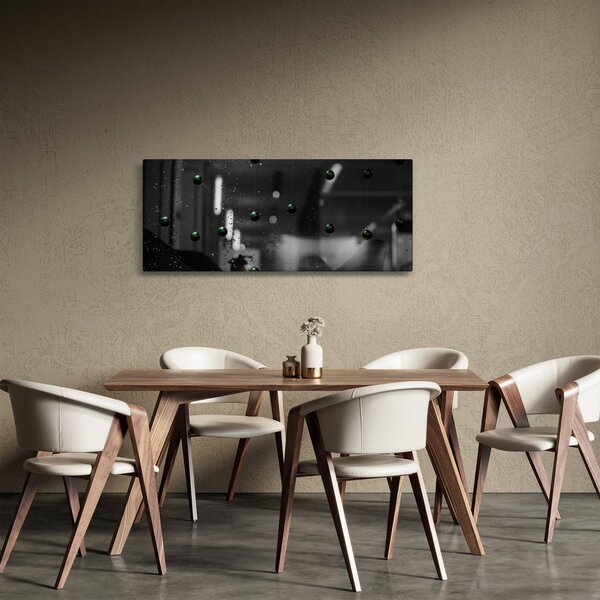 Apstraktna slika - zelene kuglice (120x50 cm)