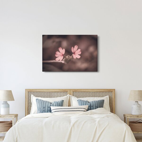 Slika ružičastog cvijeta (90x60 cm)