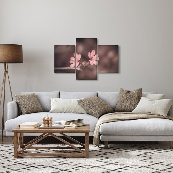 Slika ružičastog cvijeta (90x60 cm)