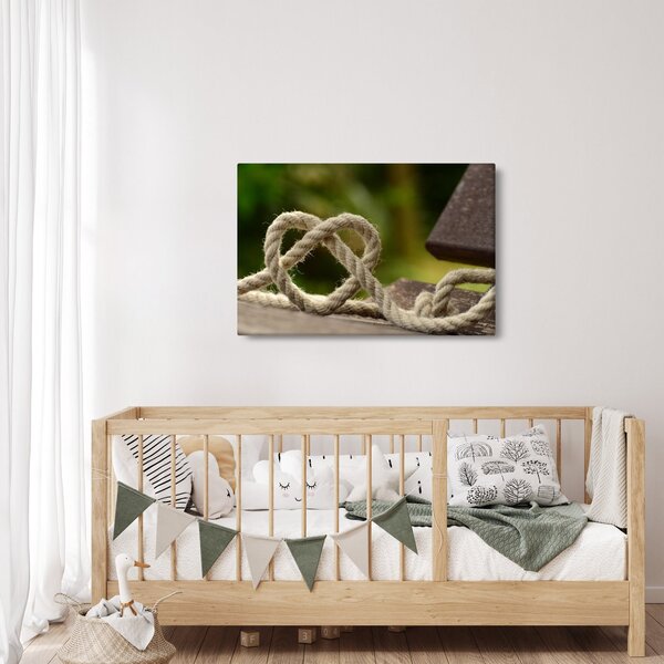 Slika srca od užeta (90x60 cm)