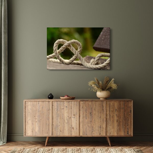 Slika srca od užeta (90x60 cm)