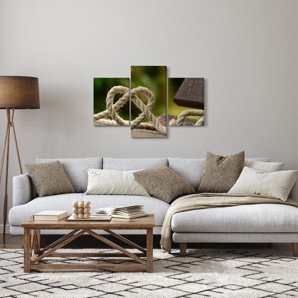 Slika srca od užeta (90x60 cm)