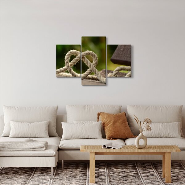 Slika srca od užeta (90x60 cm)