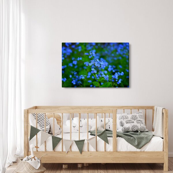 Slika plavog cvijeća (90x60 cm)